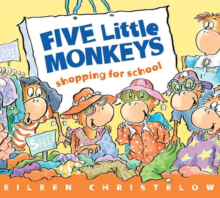 Five Little Monkeys Shopping for School Board Book - Image 2