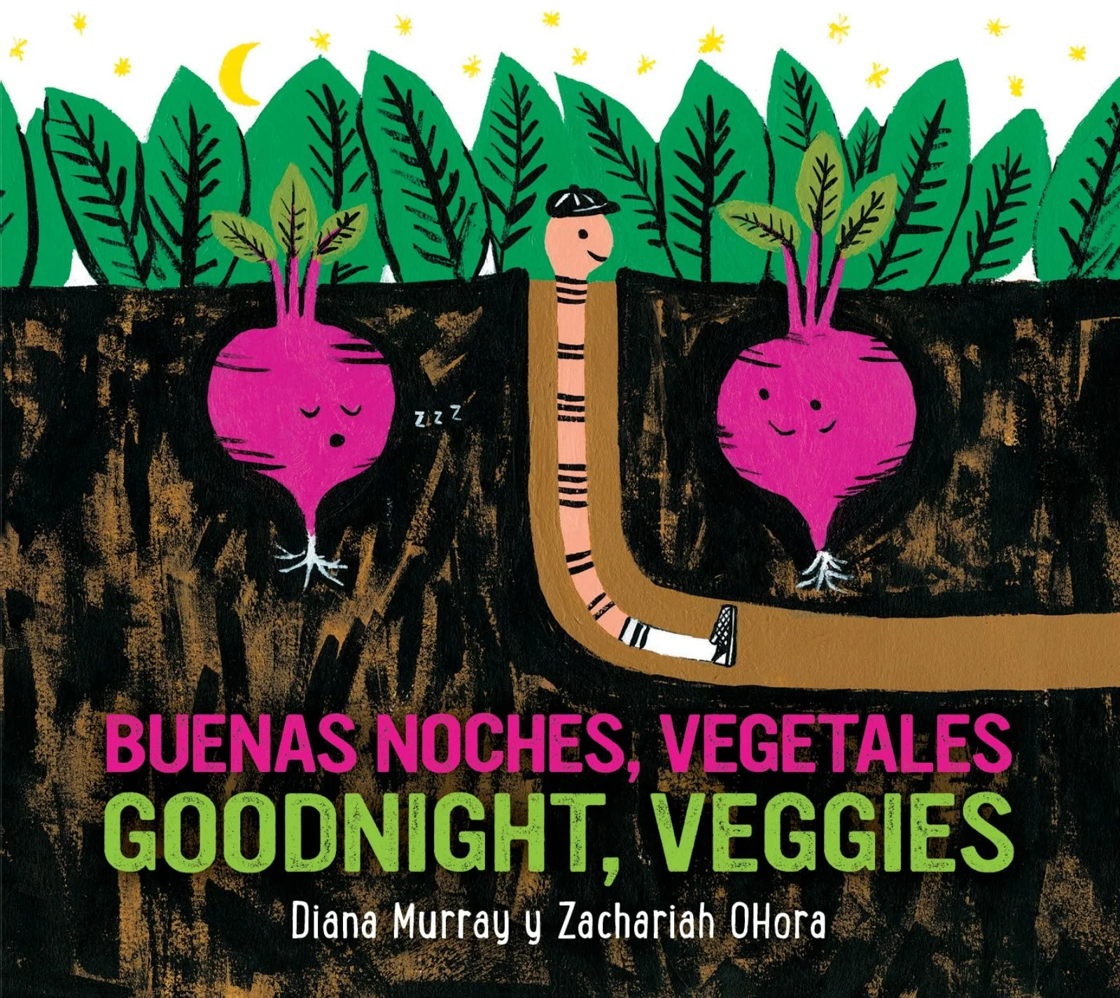 Goodnight, Veggies/Buenas noches, vegetales Board Book - Image 2