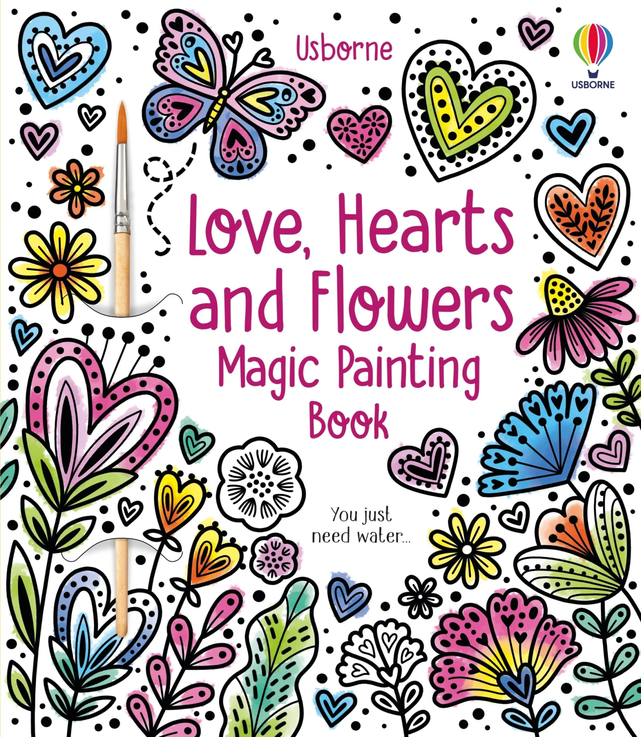 Love, Hearts and Flowers Magic Painting Book - Image 2